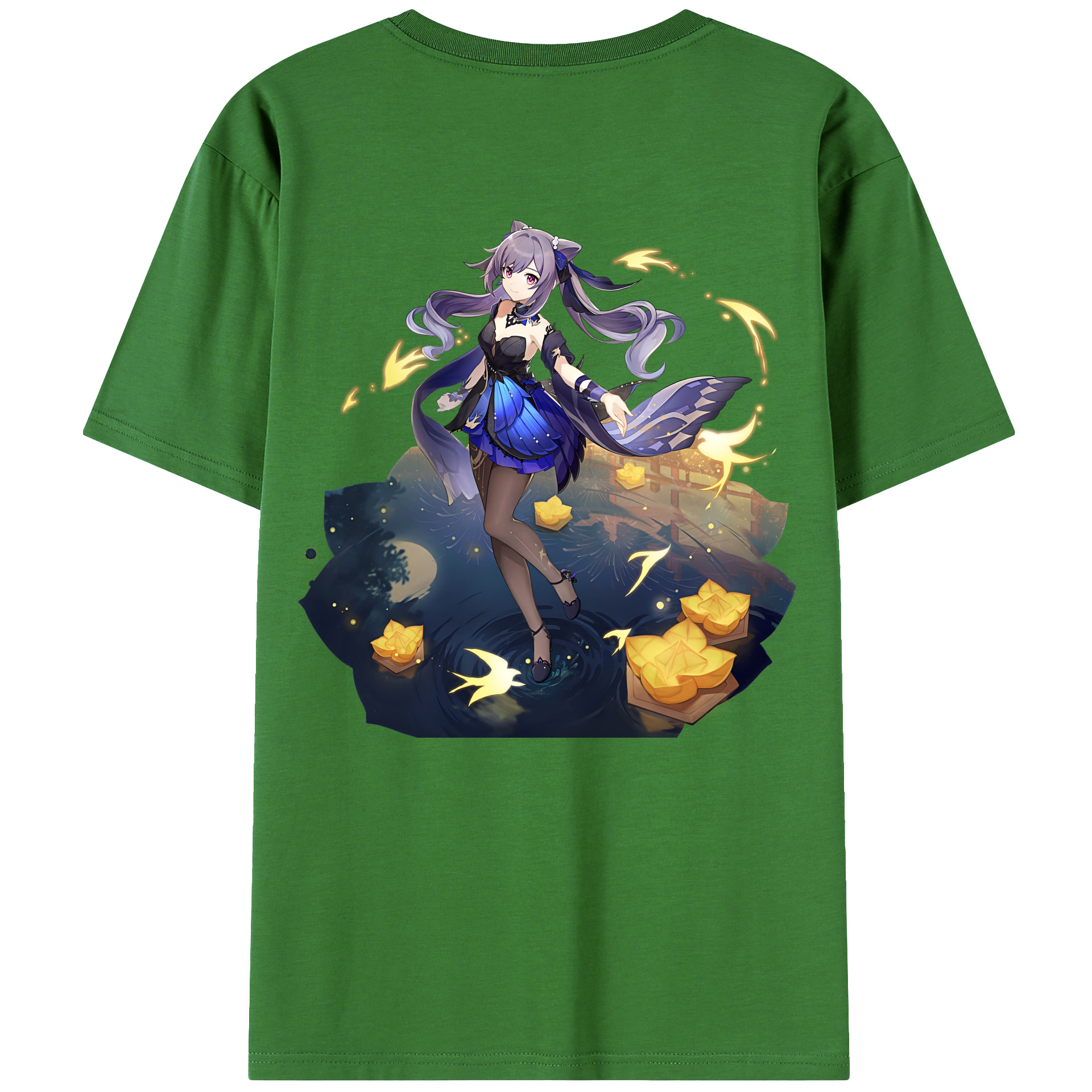 げんし神 刻晴 こくせい genshin Kokusei レディース半袖Tシャツ(バックプリント)